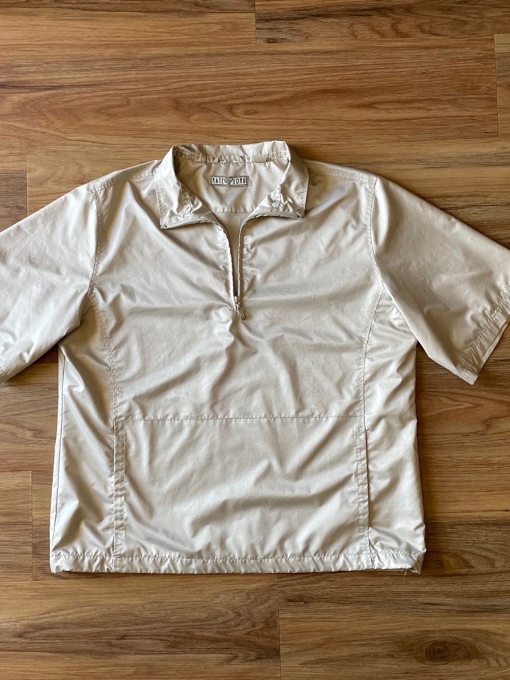 Kate Lord Cream Short-Sleeve Quarter-Zip Shirt